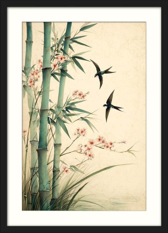 Bamboo Bird Art Print