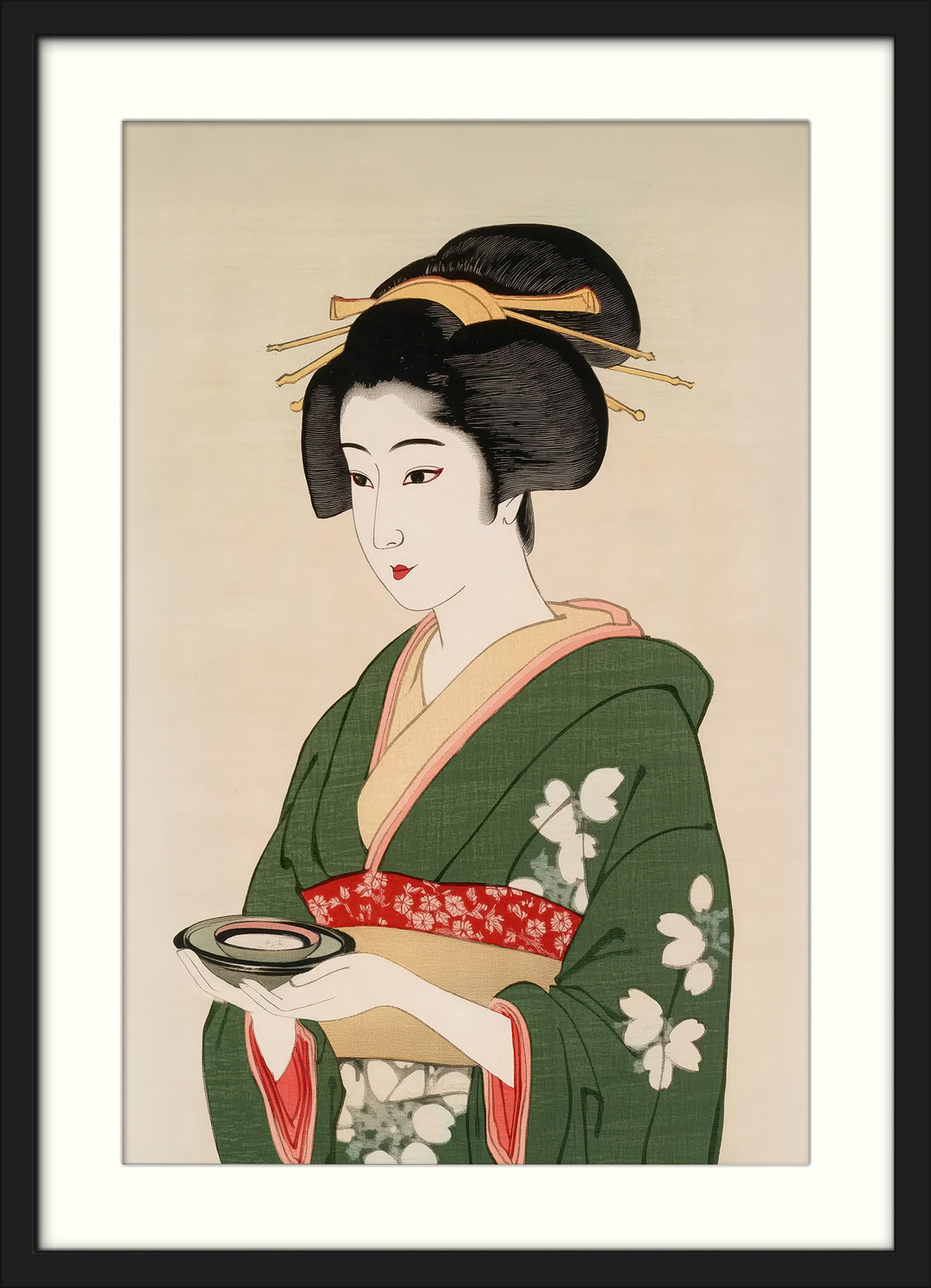 Japanese Geisha Art Prints Set of 3