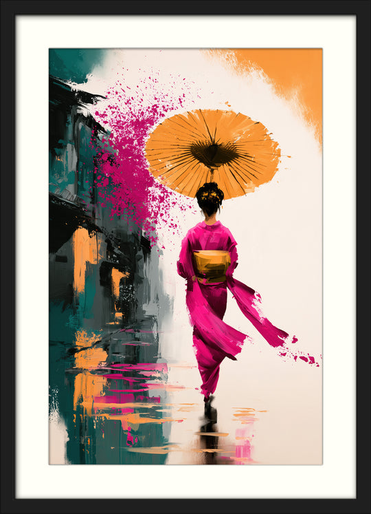 Pink Kimono Wall Art