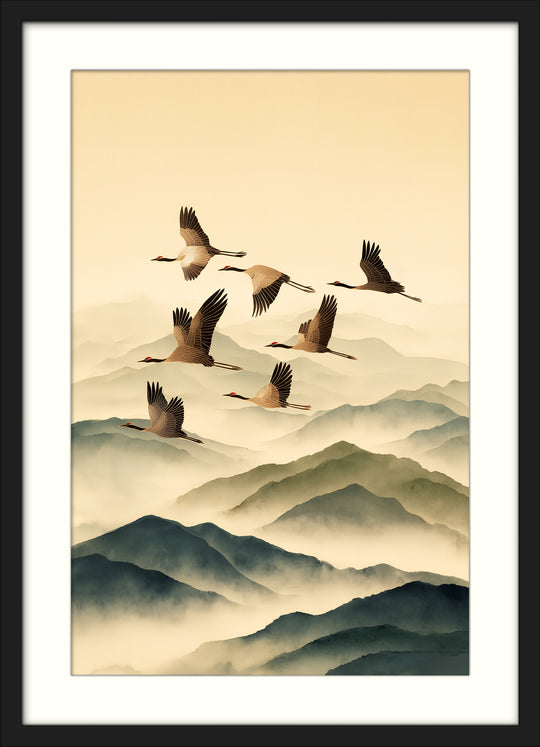 Flying Crane Art Prin
