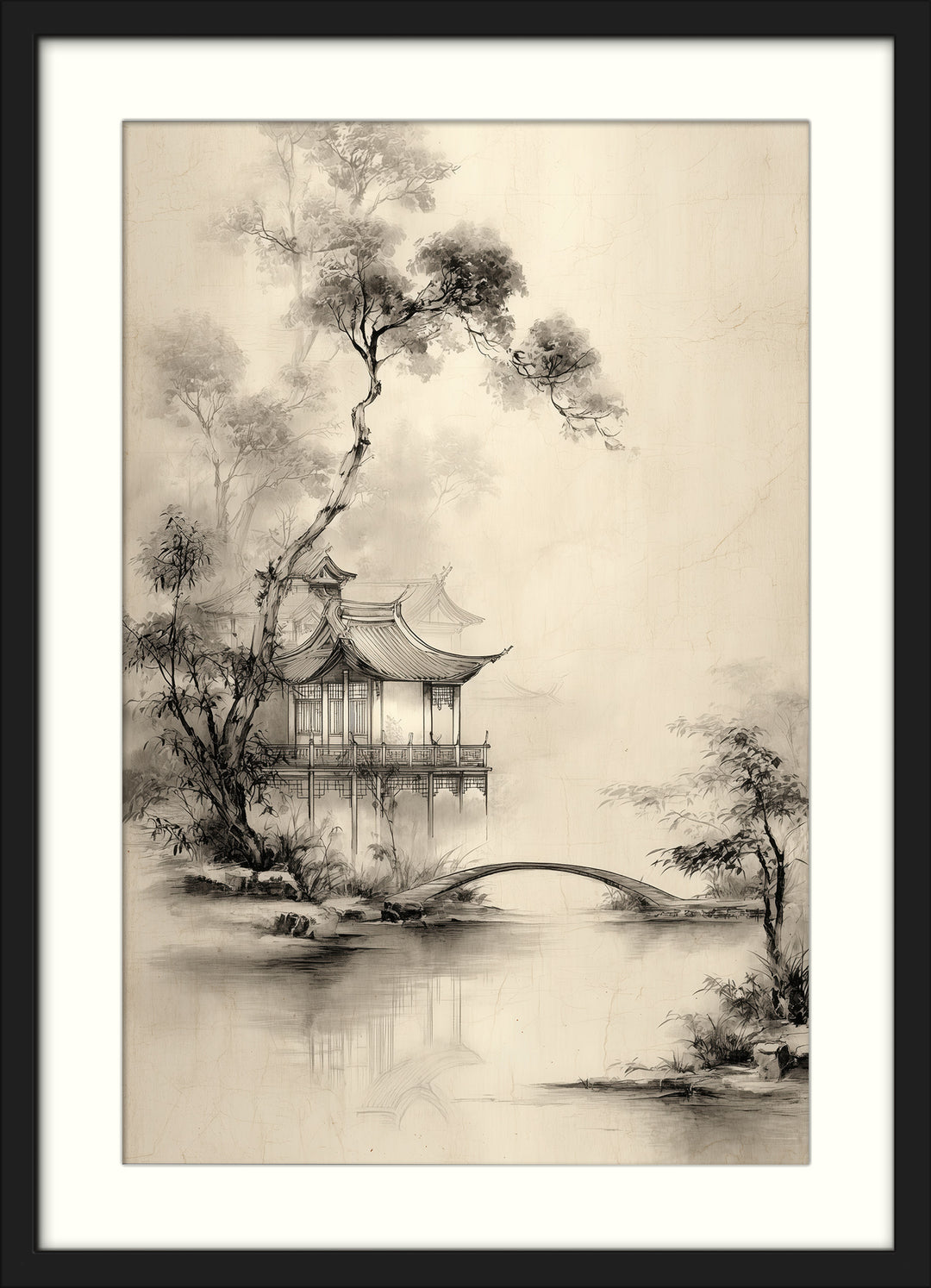 Asian Pavilion Bridge Decor