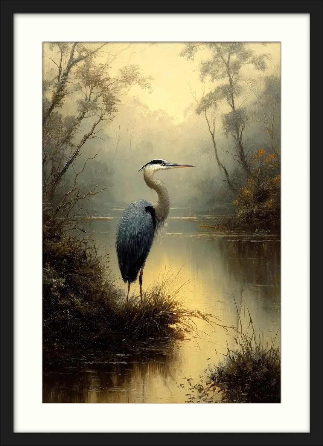 Heron Wall Art Print