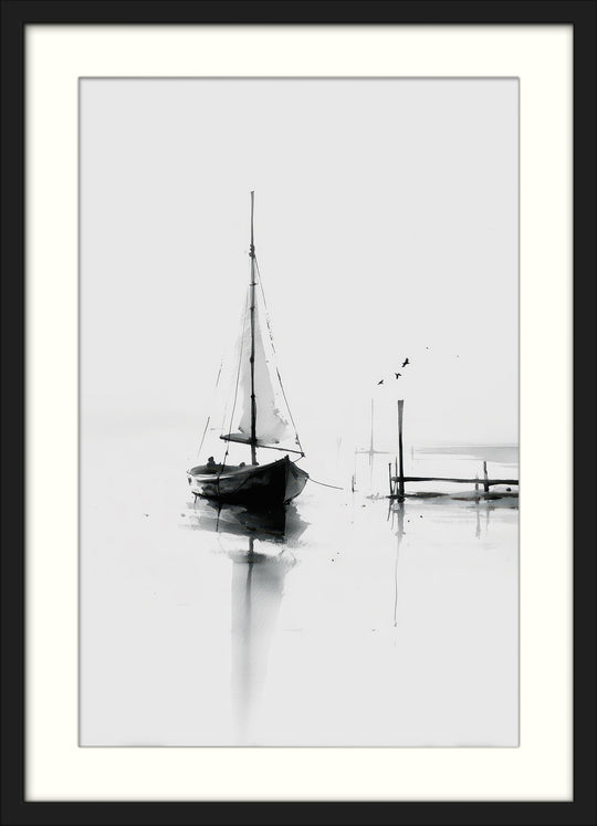 Minimalist Sailboat Wall Art Print