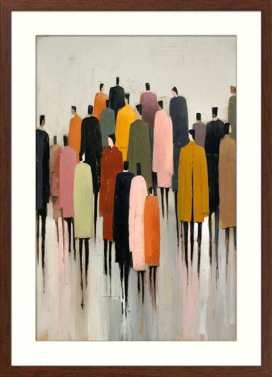 abstract crowd art print