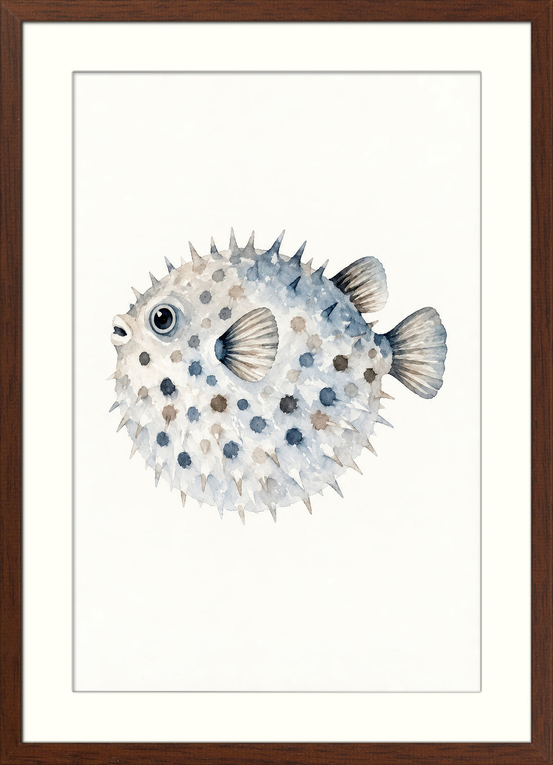 Blue Coastal Sea Life Wall Art Prints