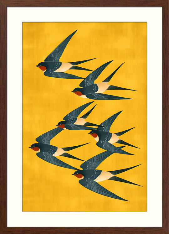 Retro Flying Birds