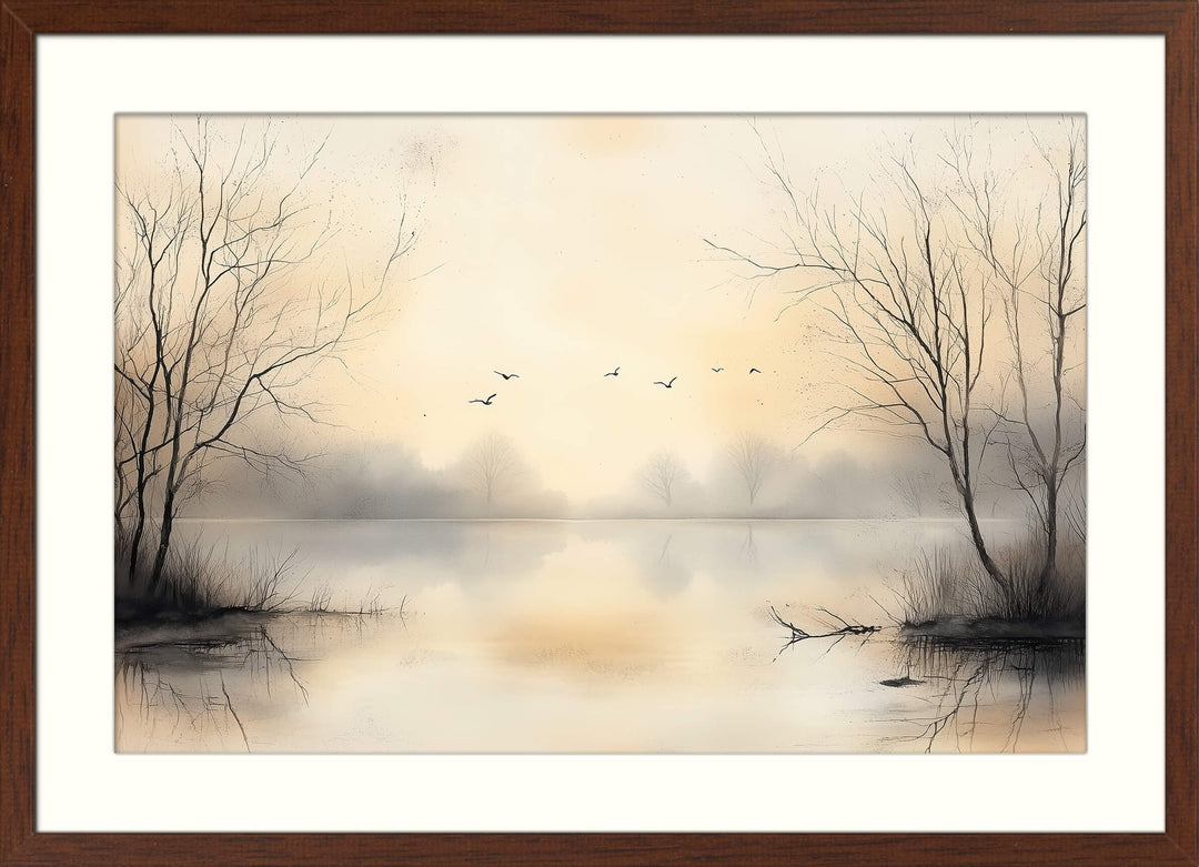 Misty Lake Landscape