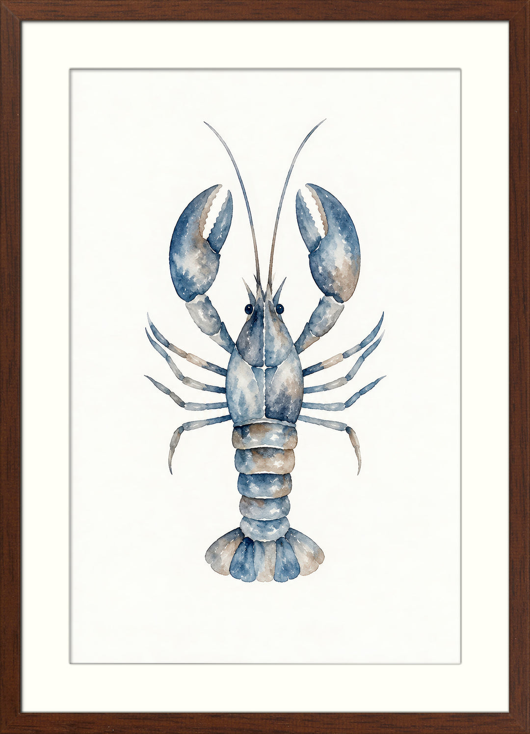 Blue Coastal Sea Life Wall Art Prints
