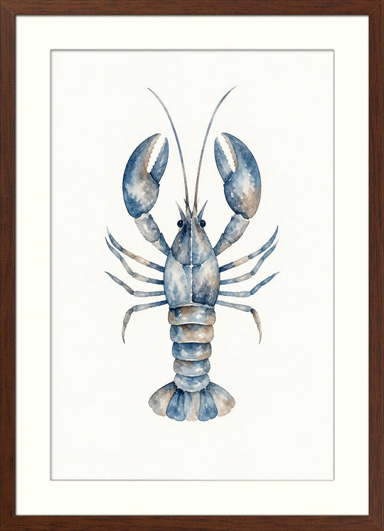 Blue Coastal Sea Life Wall Art Prints