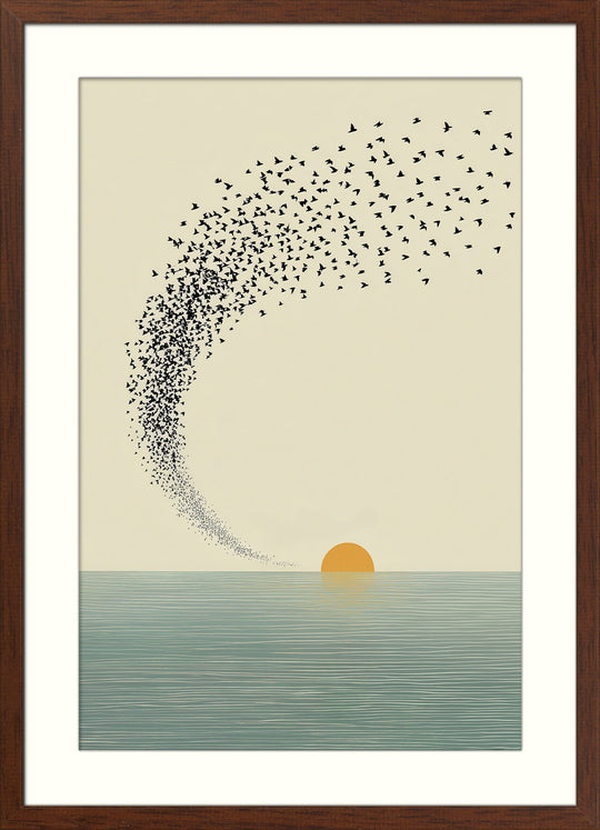Minimalist sunset wall art print