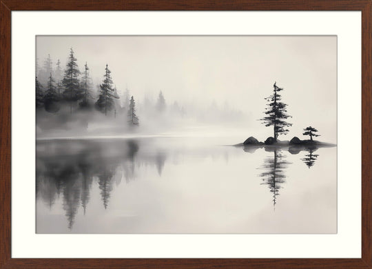 Misty Lake Scene
