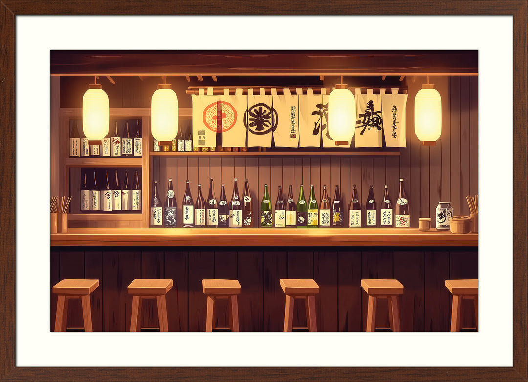 Japanese Sake Bar Wall Art Print