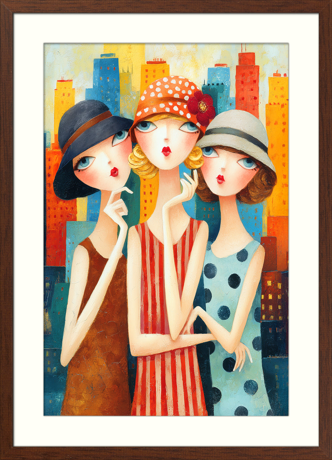 Art Deco Women Wall Art Print