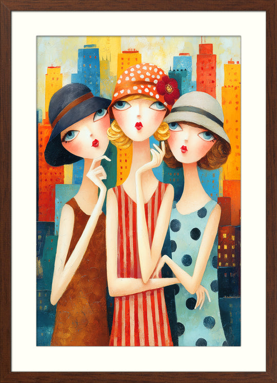 Art Deco Women Wall Art Print