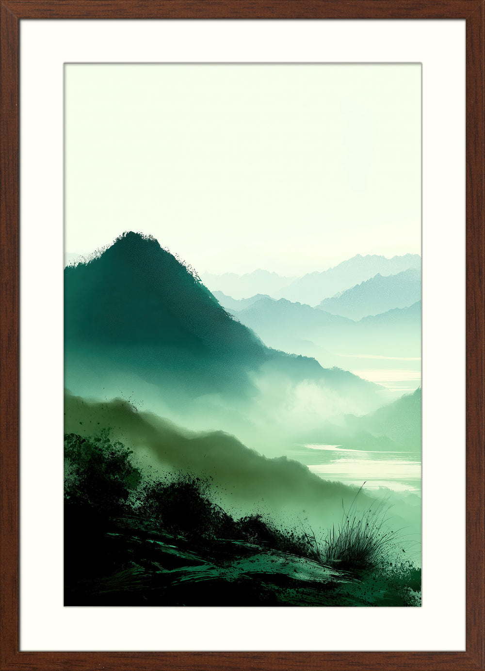 Green Mountain Wall Art Print