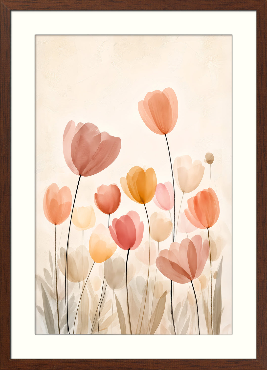 Pastel Tulip Art Print