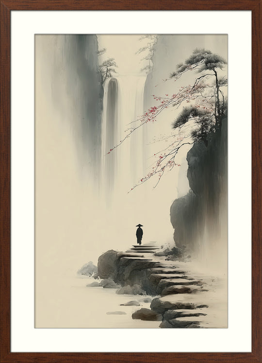 Japanese Waterfall Art Print