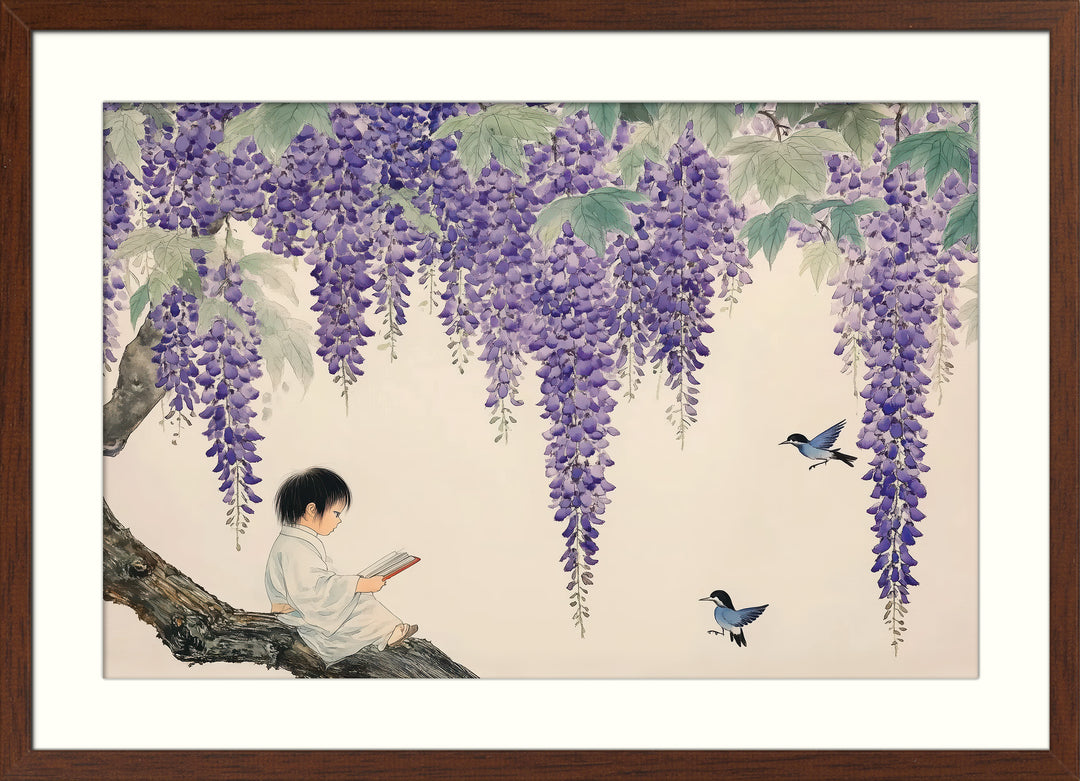 Purple Floral Nature Scene