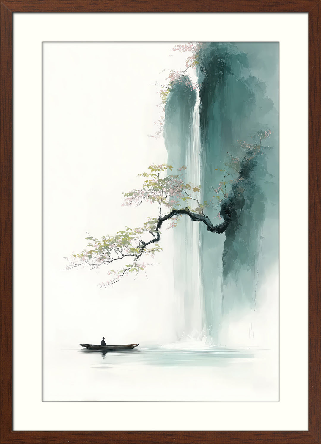 Japanese Waterfall Wall Art Print