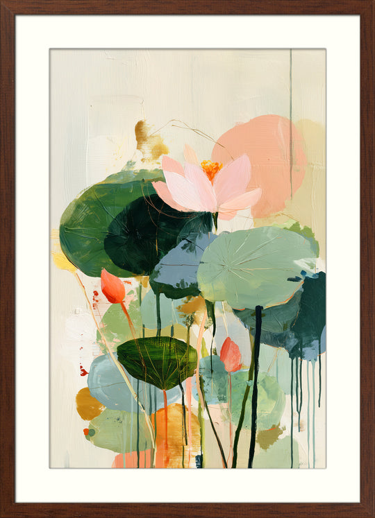 Green Pink Botanical Wall Décor