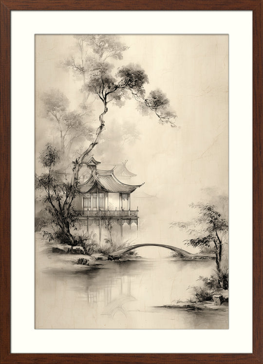 Asian Pavilion Bridge Decor