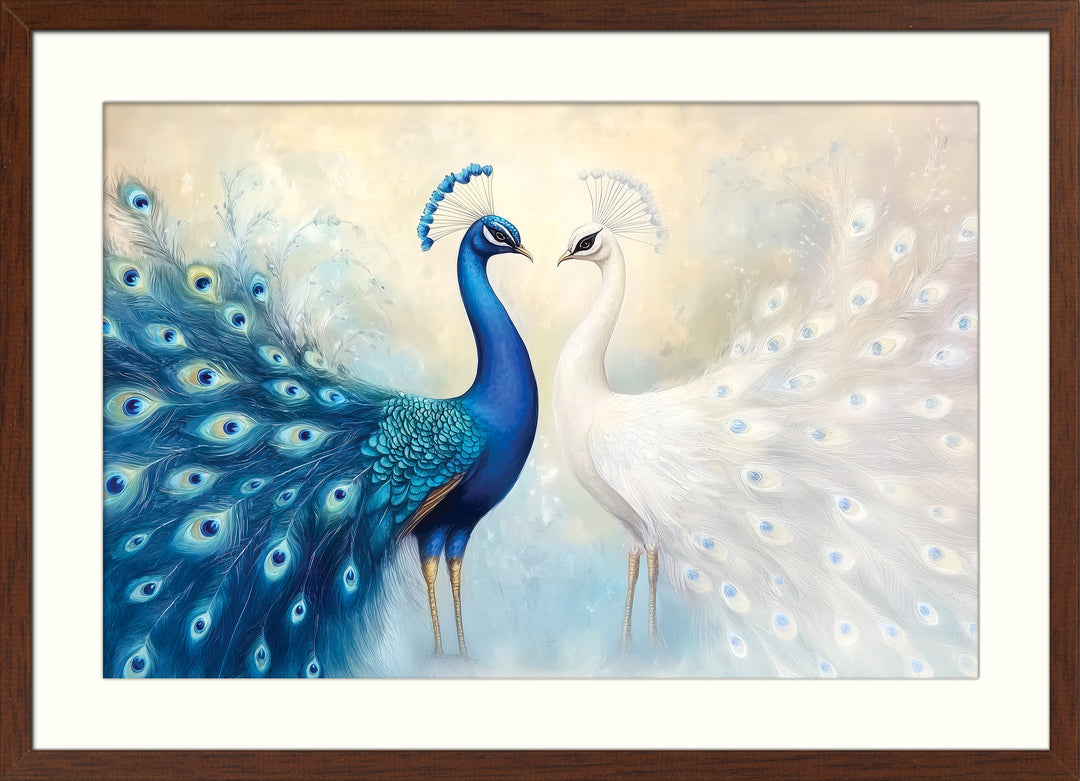 Peacock Pair Wall Art Print