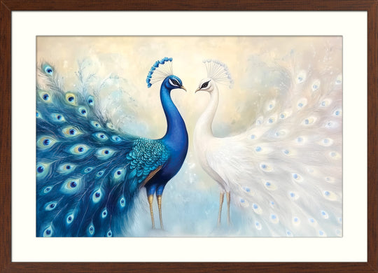 Peacock Pair Wall Art Print