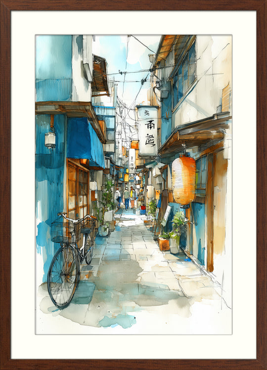 Japanese Alley Wall Art Print