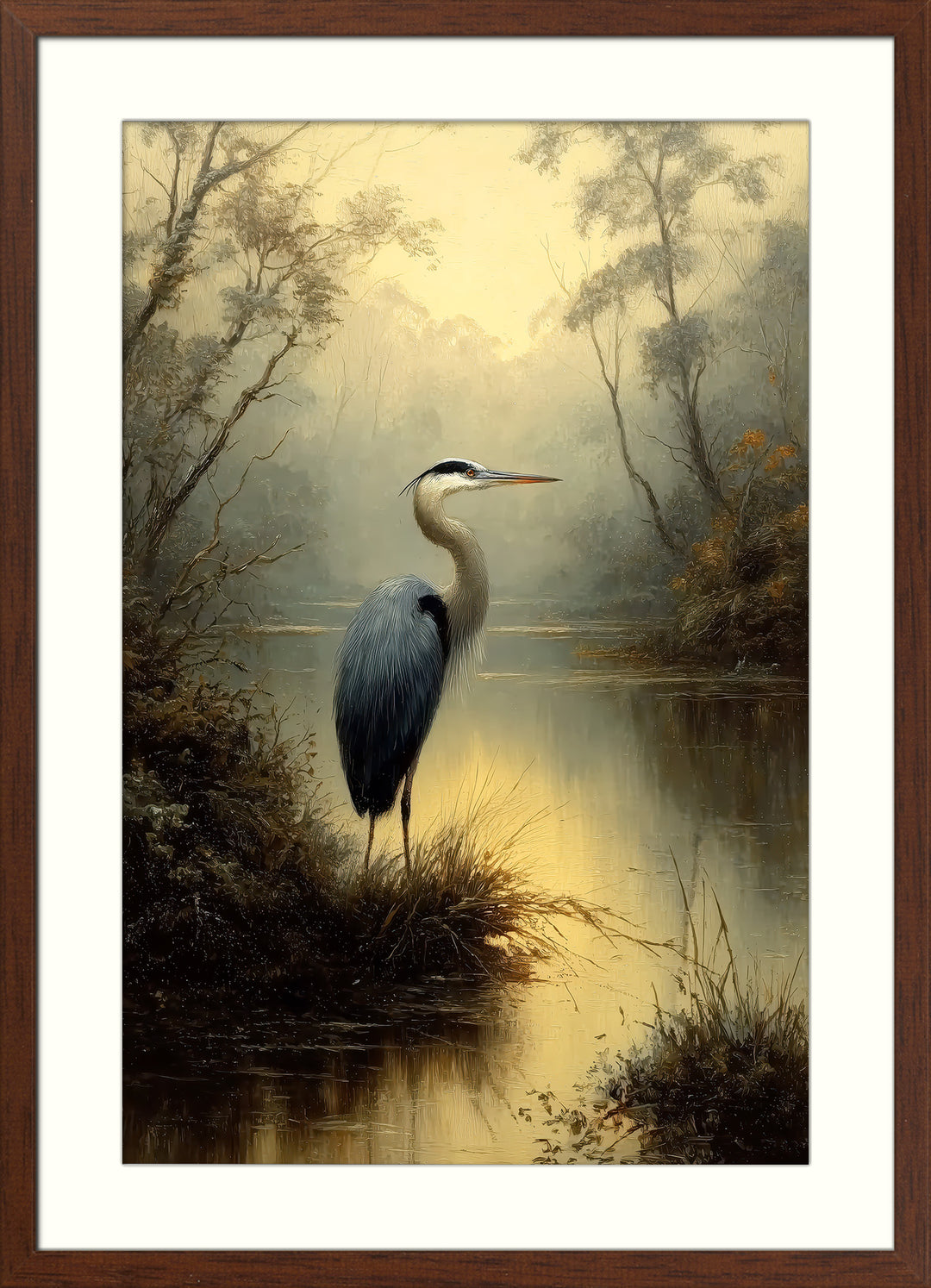 Heron Wall Art Print