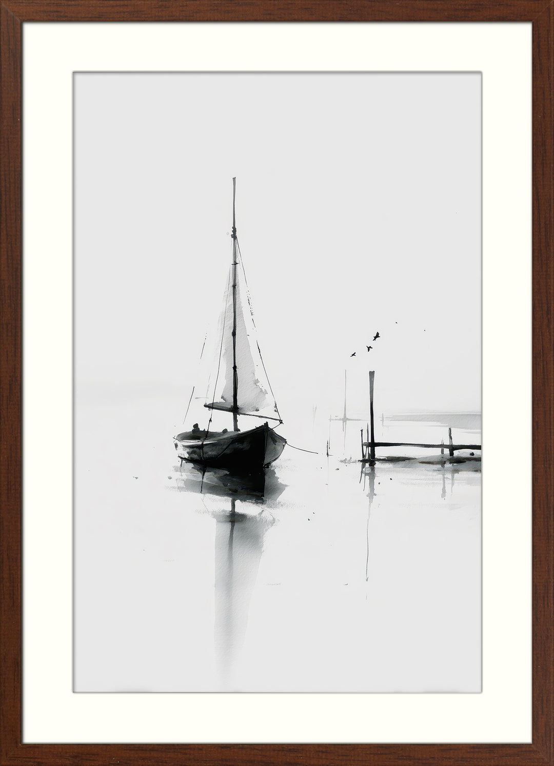 Minimalist Sailboat Wall Art Print