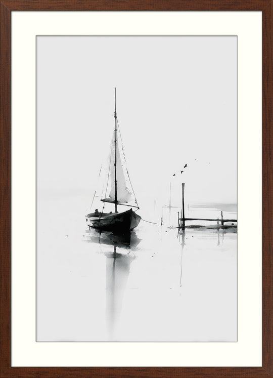 Minimalist Sailboat Wall Art Print
