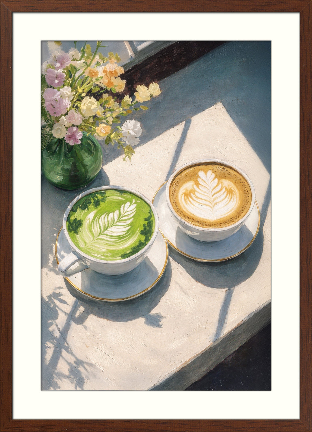Coffee and matcha wall art print