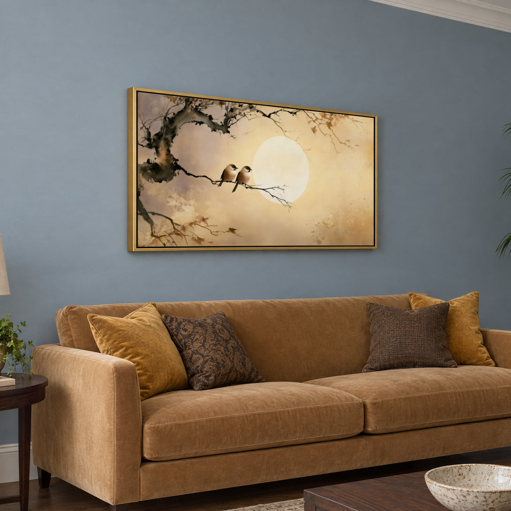 Large Two Songbirds Canvas Wall Art Print