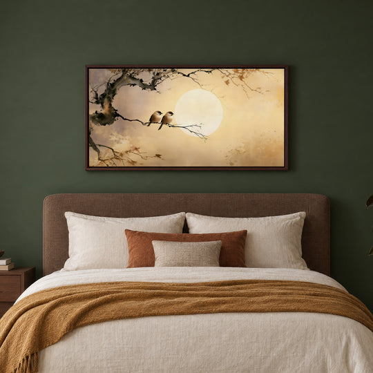 Large Two Songbirds Canvas Wall Art Print