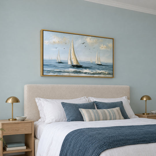 Large Coastal Canvas Wall Art Print