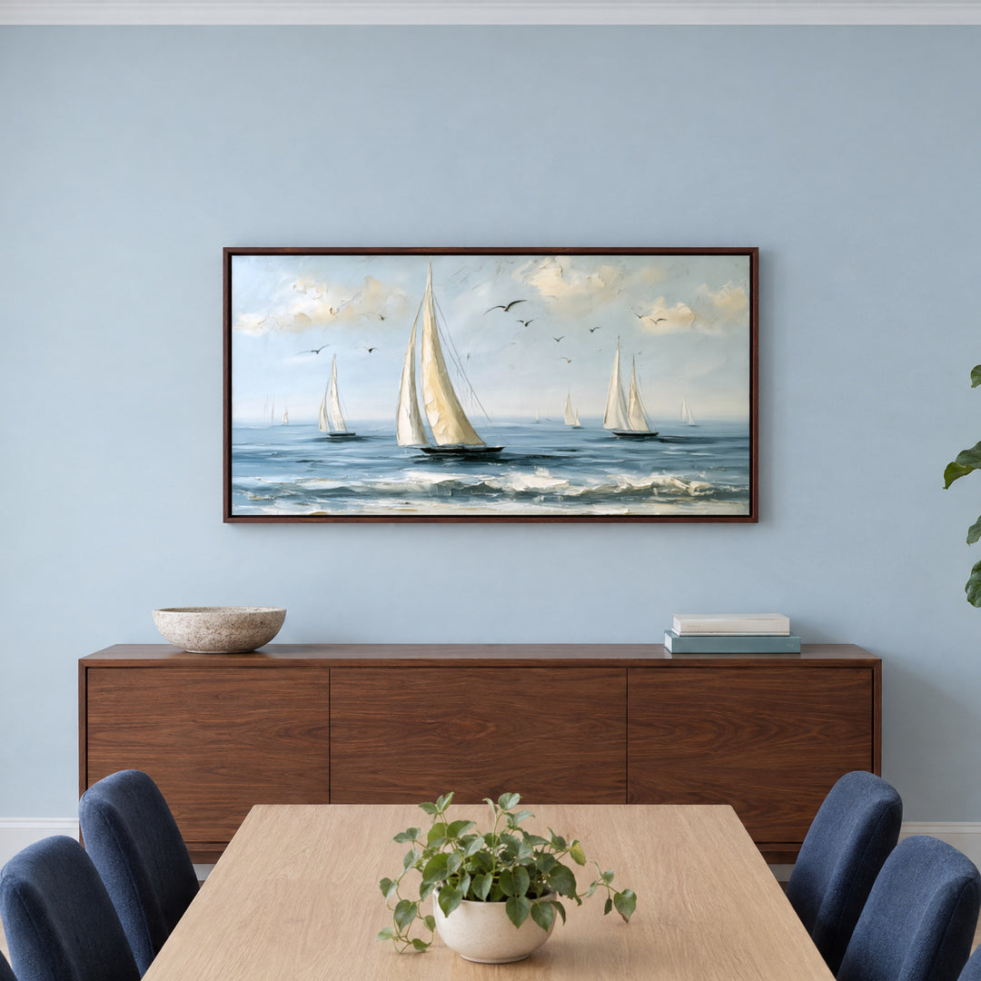 Large Coastal Canvas Wall Art Print