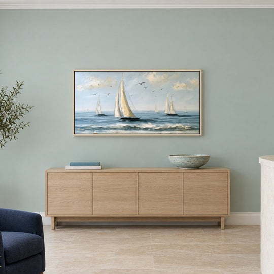 Large Coastal Canvas Wall Art Print