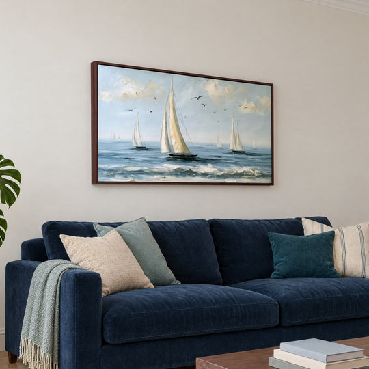 Large Coastal Canvas Wall Art Print
