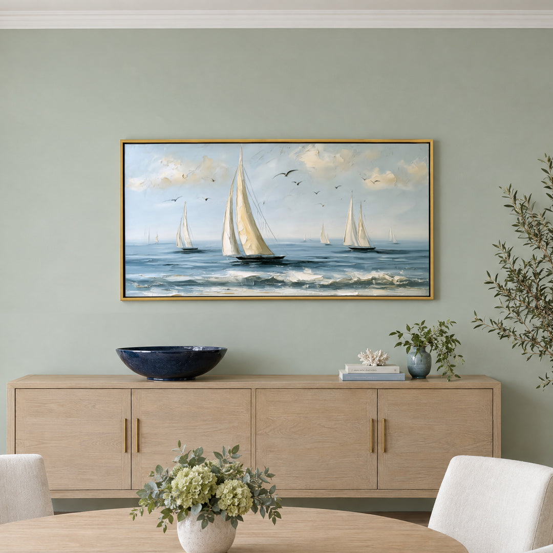 Large Coastal Canvas Wall Art Print