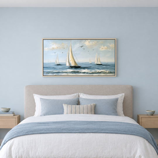 Large Coastal Canvas Wall Art Print