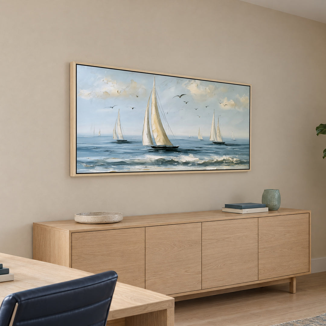 Large Coastal Canvas Wall Art Print