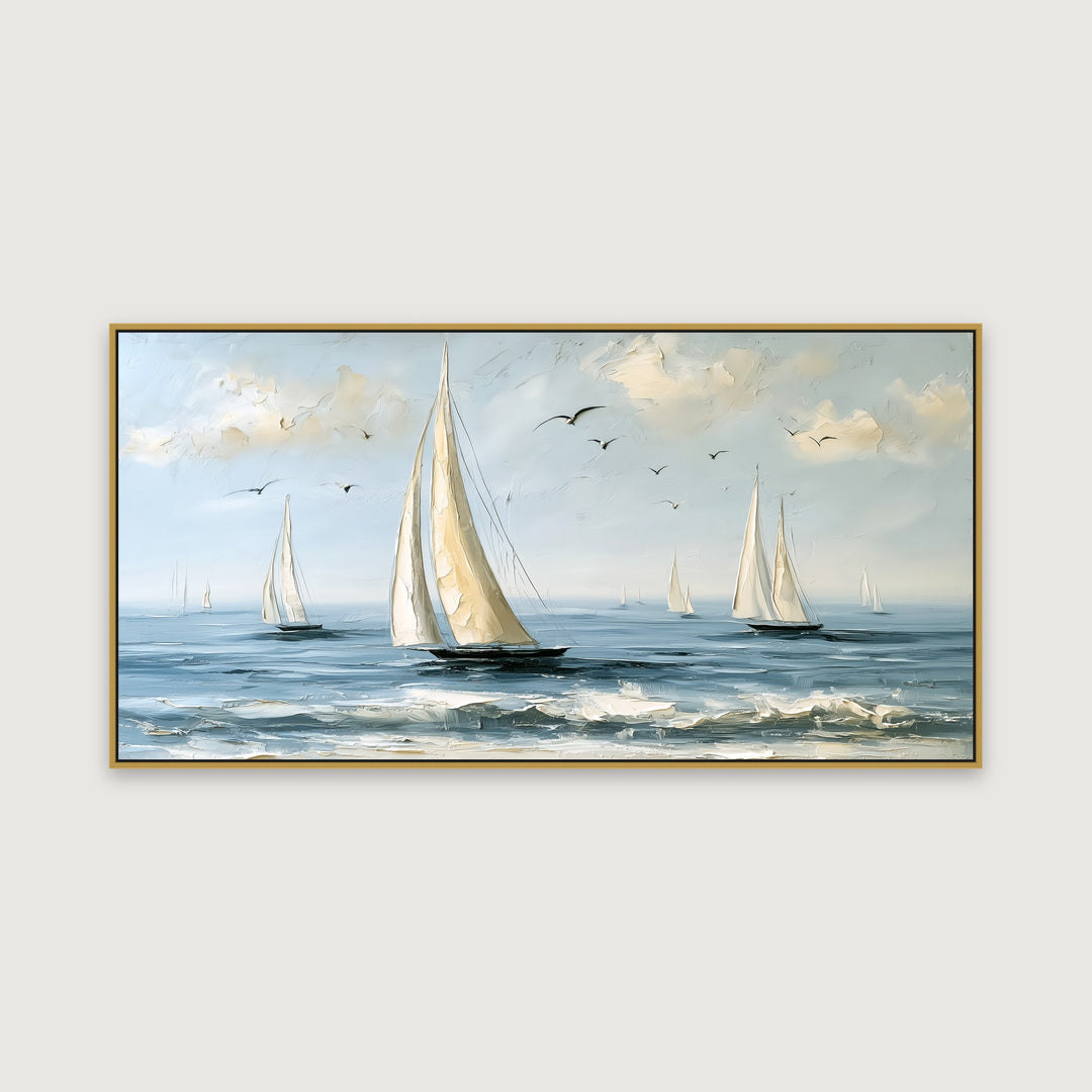 Large Coastal Canvas Wall Art Print