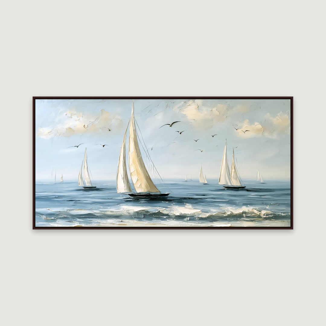 Large Coastal Canvas Wall Art Print