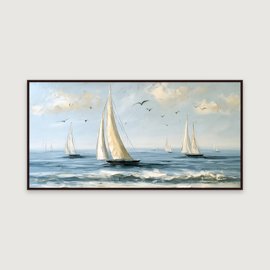 Large Coastal Canvas Wall Art Print