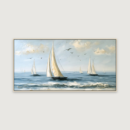 Large Coastal Canvas Wall Art Print