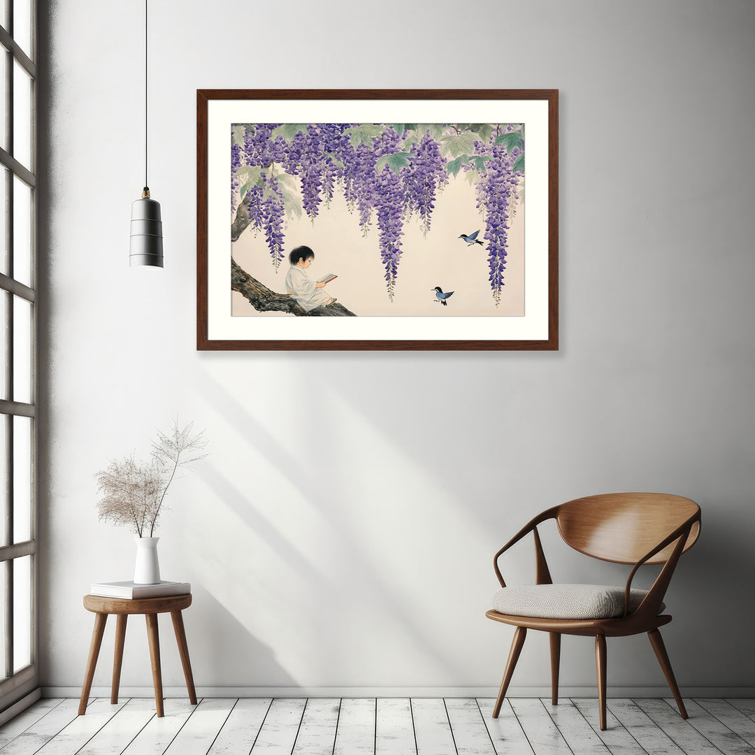 Purple Floral Nature Scene