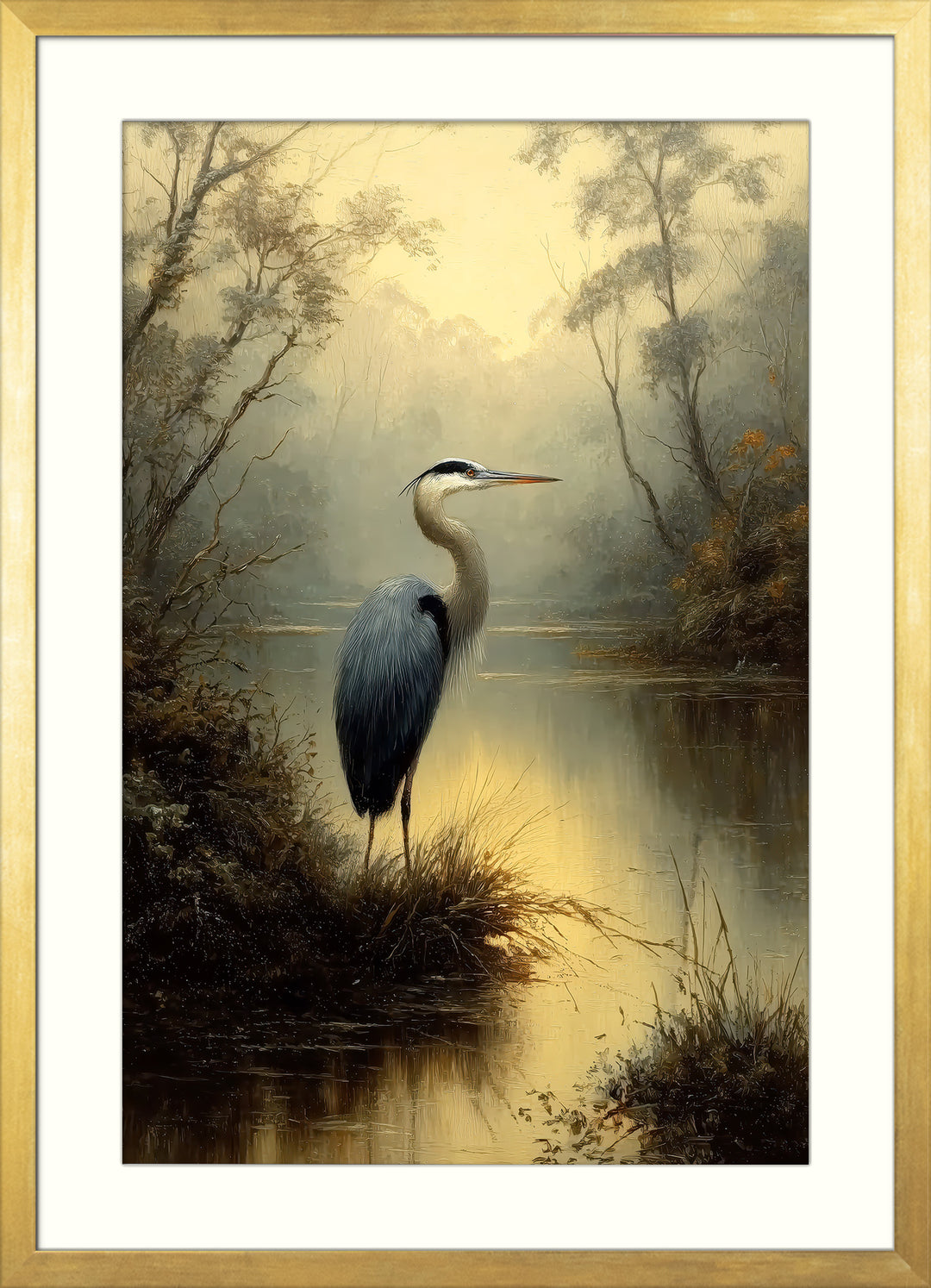 Heron Wall Art Print