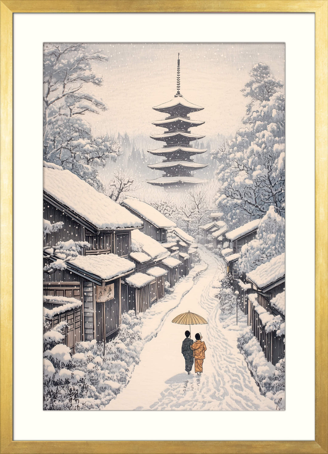 Old Village Snowfall
