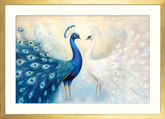 Peacock Pair Wall Art Print