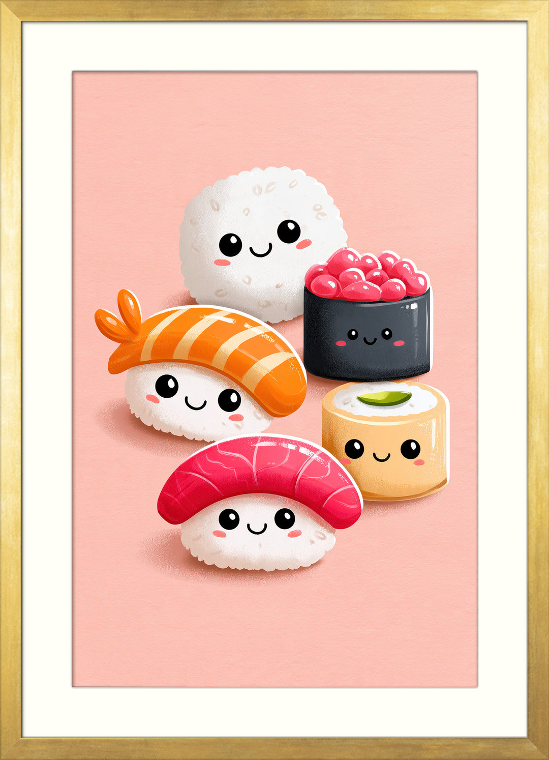 Cute Sushi Art Print
